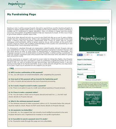 fundraising for a volunteer project abroad projects abroad fundraising project