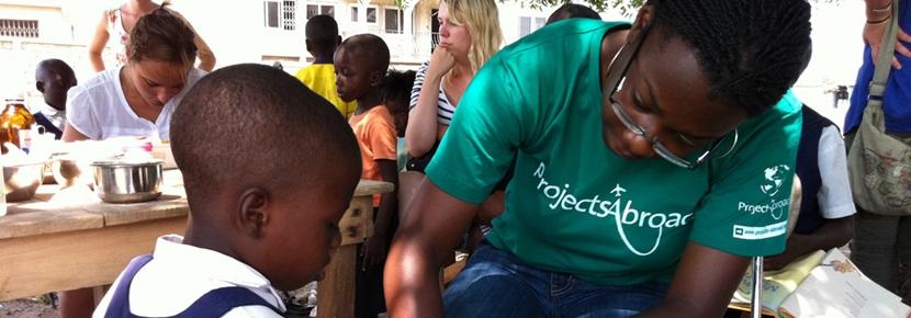Nursing Elective Placements with Projects Abroad Nursing student bandages up a young boy in a community abroad