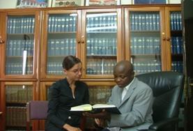 Law & Human Rights A volutneer learns from her supervisor on the International Law Internship in Ghana.