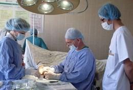 Romania Doctors observe and assist in surgery in Romania.